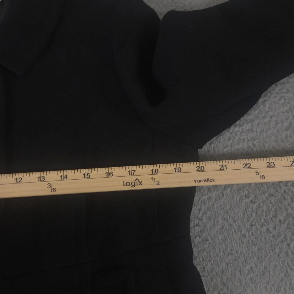VINTAGE J.Crew Jacket Womens 12 Wool Blend A-Line Peter Pan Collar Coat Y2K - Picture 9 of 10